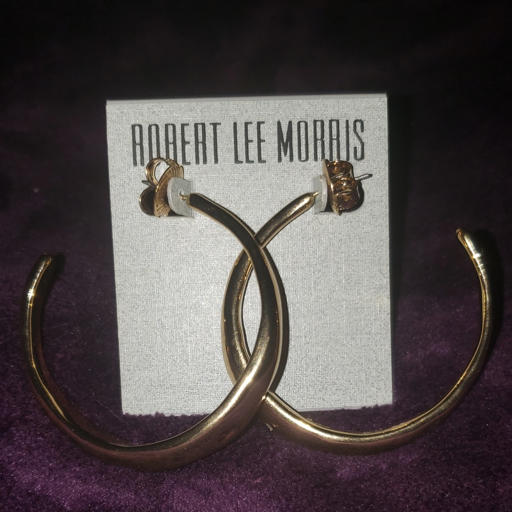 Robert Lee Morris Soho Gold Hoop Earrings